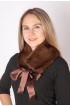 Mink fur collar-neck warmer